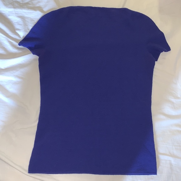 COPY - Giorgio Armani short sleeve top cobalt purple 44 fits small - Picture 4 of 4